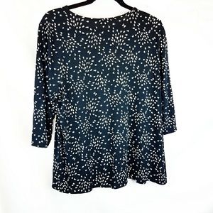 J. Jill tunic Black White Wearever Collection L